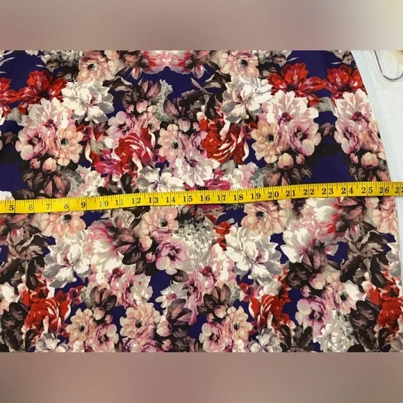 Talbots Womens Plus Lined Floral Boho Carrier Pencil Skirt Back Zip  22W New - Picture 12 of 14